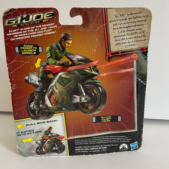 GI Joe Retaliation Road Retaliator Motorcycle With Flint New in Box - Picture 2 of 6